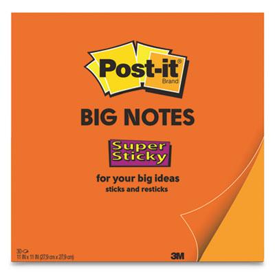 View larger image of Big Notes, Unruled, 11 x 11, Orange, 30 Sheets