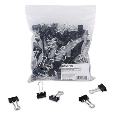 View larger image of Binder Clip Zip-Seal Bag Value Pack, Small, Black/Silver, 144/Pack