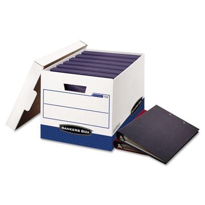 View larger image of BINDERBOX Storage Boxes, Letter Files, 13.13" x 20.13" x 12.38", White/Blue, 12/Carton