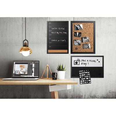 View larger image of Black/White Message Board Set: (1) Bulletin, (1) Bulletin/Chalk Planner, (1) Bulletin/Dry Erase, Assorted Sizes, Black Frames