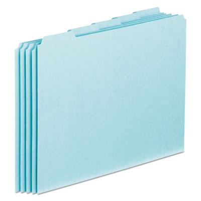 View larger image of Blank Top Tab File Guides, 1/5-Cut Top Tab, Blank, 8.5 x 11, Blue, 100/Box