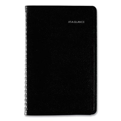 View larger image of DayMinder Block Format Weekly Appointment Book, 8.5 x 5.5, Black Cover, 12-Month (Jan to Dec): 2024