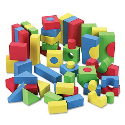View larger image of Blocks, High-Density Foam, Assorted Colors, 68/pack