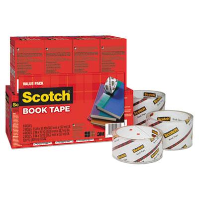 View larger image of Book Tape Value Pack, 3" Core, (2) 1.5" x 15 yds, (4) 2" x 15 yds, (2) 3" x 15 yds, Clear, 8/Pack