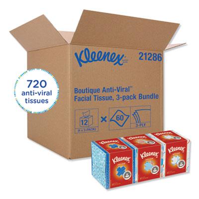 View larger image of Boutique Anti-Viral Facial Tissue, 3-Ply, White, Pop-Up Box, 60 Sheets/Box, 3 Boxes/Pack, 4 Packs/Carton