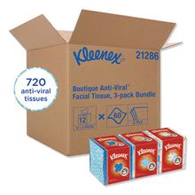 Boutique Anti-Viral Facial Tissue, 3-Ply, White, Pop-Up Box, 60 Sheets/Box, 3 Boxes/Pack, 4 Packs/Carton