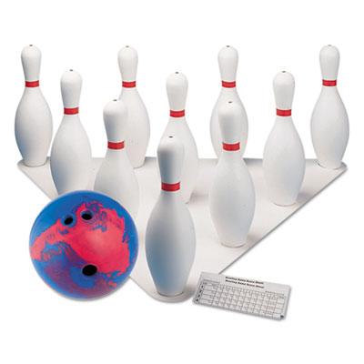 View larger image of Bowling Set, Plastic/Rubber, White, 10 Bowling Pins, 1 Bowling Ball