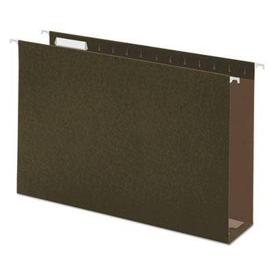 View larger image of Box Bottom Hanging File Folders, 3" Capacity, Legal Size, 1/5-Cut Tabs, Standard Green, 25/Box