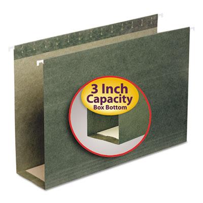 View larger image of Box Bottom Hanging File Folders, 3" Capacity, Legal Size, Standard Green, 25/Box