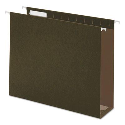 View larger image of Box Bottom Hanging File Folders, 3" Capacity, Letter Size, 1/5-Cut Tabs, Standard Green, 25/Box