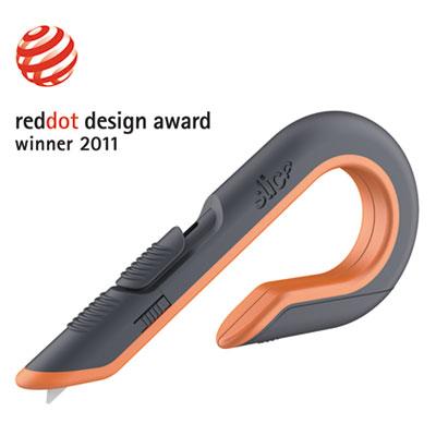 View larger image of Box Cutters, Double Sided, Replaceable, 1.29" Carbon Steel Blade, 7" Nylon Handle, Gray/Orange