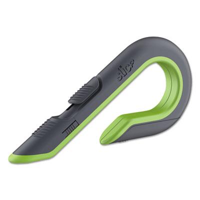 View larger image of Box Cutters, Double Sided, Replaceable, 1.29" Stainless Steel Blade, 7" Nylon Handle, Gray/Green