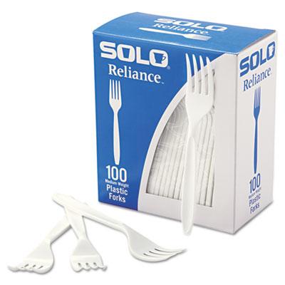 View larger image of Reliance Mediumweight Cutlery, Fork, White, 100/Box, 1,000/Carton