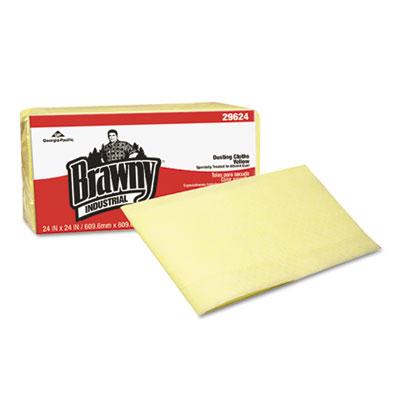 View larger image of Dusting Cloths, Quarterfold, 24 x 24, Unscented, Yellow, 50/Pack, 4 Packs/Carton