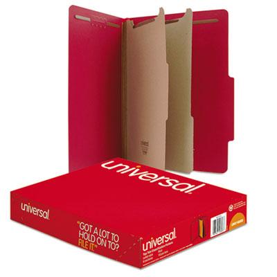 View larger image of Bright Colored Pressboard Classification Folders, 2" Expansion, 2 Dividers, 6 Fasteners, Letter Size, Ruby Red, 10/Box