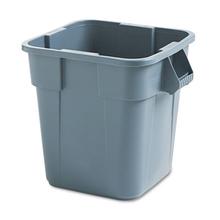 Brute Container, Square, Polyethylene, 28 gal, Gray