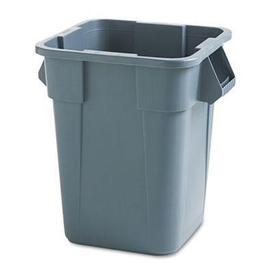 View larger image of Square Brute Container, 40 gal, Polyethylene, Gray