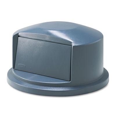 View larger image of BRUTE Dome Top Swing Door Lid for 32 gal Waste Containers, 22.75" Diameter x 12.25h, Gray