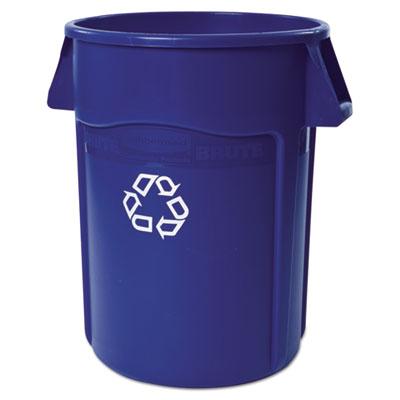View larger image of Brute Recycling Container, 44 gal, Polyethylene, Blue