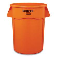 Brute Round Container, 44 gal, Plastic, Orange