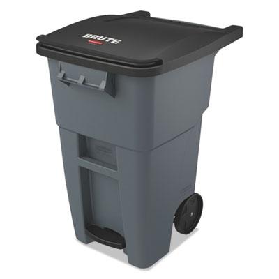 View larger image of Brute Step-On Rollouts, 50 gal, Metal/Plastic, Gray