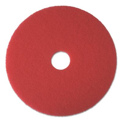 View larger image of Buffing Floor Pads, 14" Diameter, Red, 5/Carton