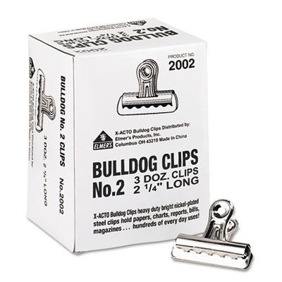 View larger image of Bulldog Clips, Medium, Nickel, 36/Box