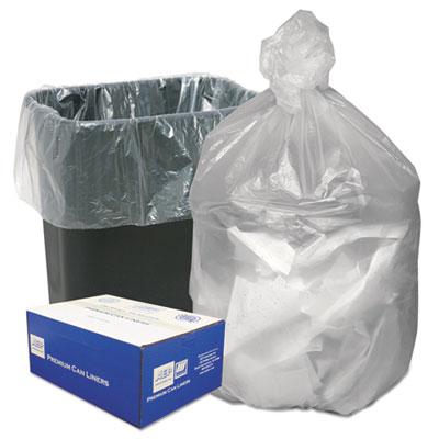 View larger image of Can Liners, 10 gal, 8 mic, 24" x 24", Natural, 50 Bags/Roll, 20 Rolls/Carton