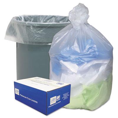 View larger image of Can Liners, 33 gal, 11 mic, 33" x 40", Natural, 25 Bags/Roll, 20 Rolls/Carton