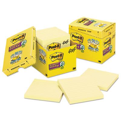View larger image of Canary Yellow Note Pads, Lined, 4 x 4, 90-Sheet, 12/Pack