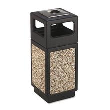Canmeleon Aggregate Panel Receptacles, 15 gal, Polyethylene/Stainless Steel, Black