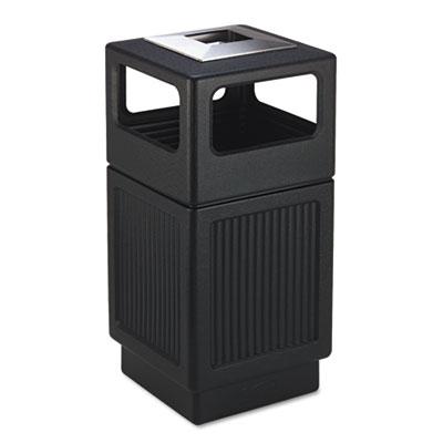 View larger image of Canmeleon Ash/Trash Receptacle, Square, Polyethylene, 38 gal, Textured Black