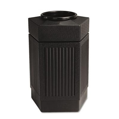 View larger image of Canmeleon Indoor/Outdoor Pentagon Receptacle, 30 gal, Polyethylene, Black