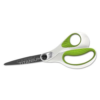 View larger image of CarboTitanium Bonded Scissors, 8" Long, 3.25" Cut Length, White/Green Straight Handle