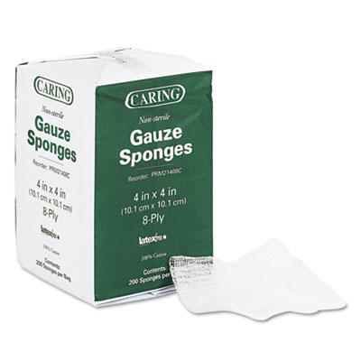 View larger image of Caring Woven Gauze Sponges, Non-Sterile, 8-Ply, 4 X 4, 200/pack