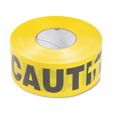 View larger image of Caution Barricade Safety Tape, Yellow, 3w x 1000ft Roll