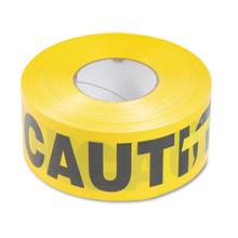 Caution Barricade Safety Tape, Yellow, 3w x 1000ft Roll