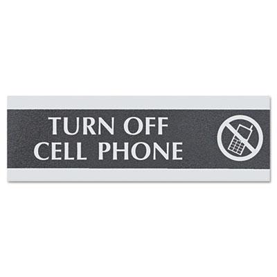 View larger image of Century Series Office Sign,turn Off Cell Phone, 9 X 3