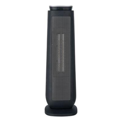View larger image of Ceramic Heater Tower with Remote Control, 1,500 W, 7.17 x 7.17 x 22.95, Black