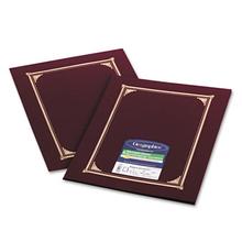 Certificate/Document Cover, 12.5 x 9.75, Burgundy, 6/Pack