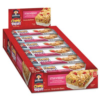 View larger image of Chewy Yogurt Granola Bars, 1.23 oz Bar, Strawberry, 12/Box