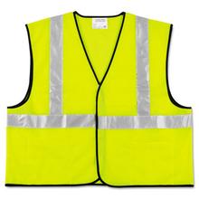 Class 2 Safety Vest, Fluorescent Lime w/Silver Stripe, Polyester, 2X-Large