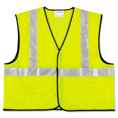 View larger image of Class 2 Safety Vest, Fluorescent Lime w/Silver Stripe, Polyester, Large