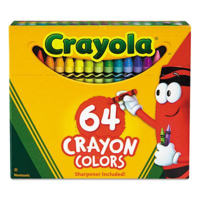 View larger image of Classic Color Crayons In Flip-Top Pack With Sharpener, 64 Colors/pack