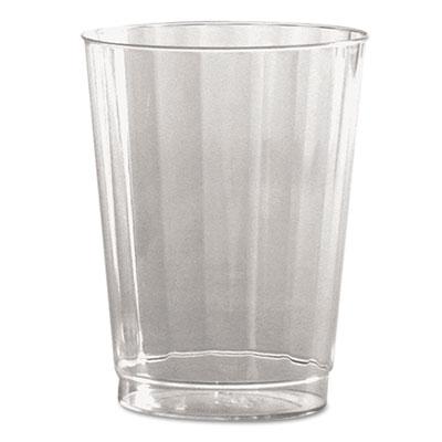 View larger image of Classic Crystal Plastic Tumblers, 10 oz., Clear, Fluted, Tall, 12/Pack