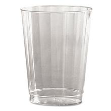 Classic Crystal Plastic Tumblers, 10 oz., Clear, Fluted, Tall, 12/Pack