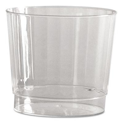 View larger image of Classic Crystal Plastic Tumblers, 9 oz., Clear, Fluted, Rocks Squat, 12/Pack