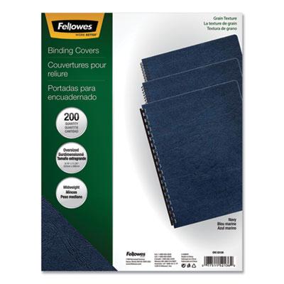View larger image of Classic Grain Texture Binding System Covers, 11-1/4 x 8-3/4, Navy, 200/Pack