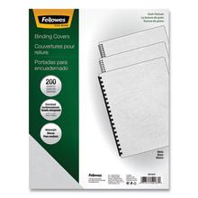 Classic Grain Texture Binding System Covers, 11-1/4 x 8-3/4, White, 200/Pack
