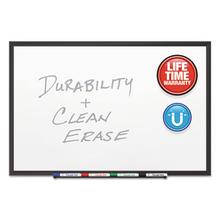 Classic Series Porcelain Magnetic Dry Erase Board, 36 x 24, White Surface, Black Aluminum Frame